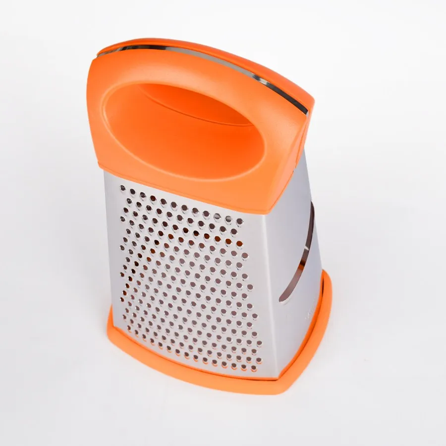 
Stainless steel slicer rubber material cheese grater with integrated container 