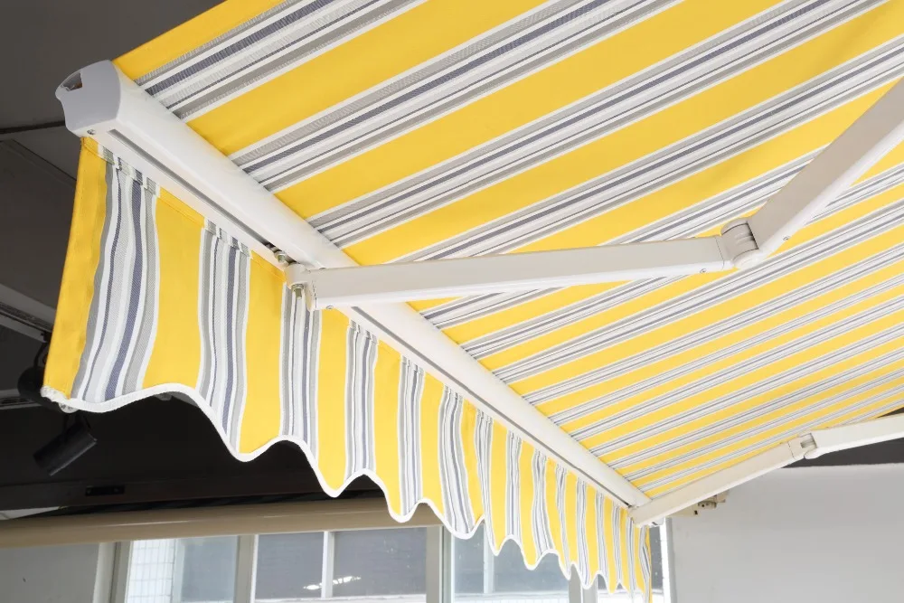 3x2.5m Wall Bracket Reinforce Aluminum Retractable Garden Awning