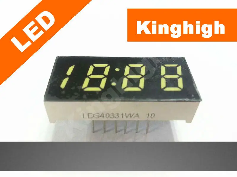LED Display Car Clock Display White 0.33 Inch 18:88 Digital Clock Display Screen