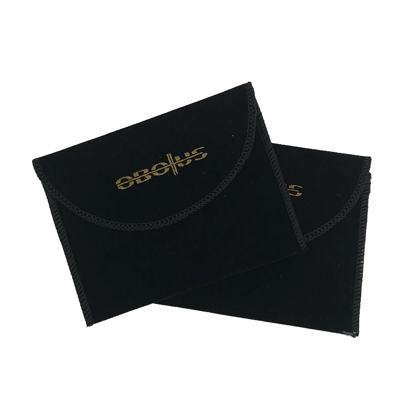 
Custom logo 12x9cm velvet flap cosmetics bags for packaging lipsticks 