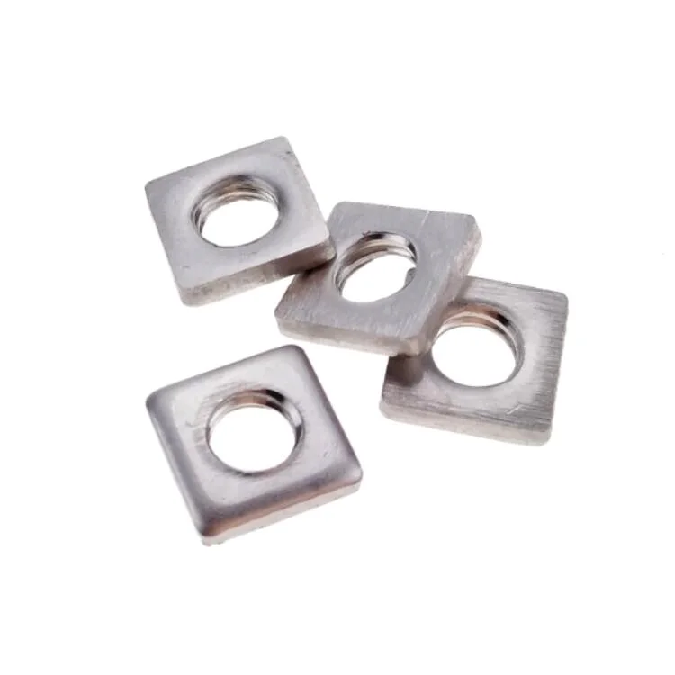 
Custom Stainless Steel Thin Square Nuts for Screws M5 , Fastener Standard DIN 562 