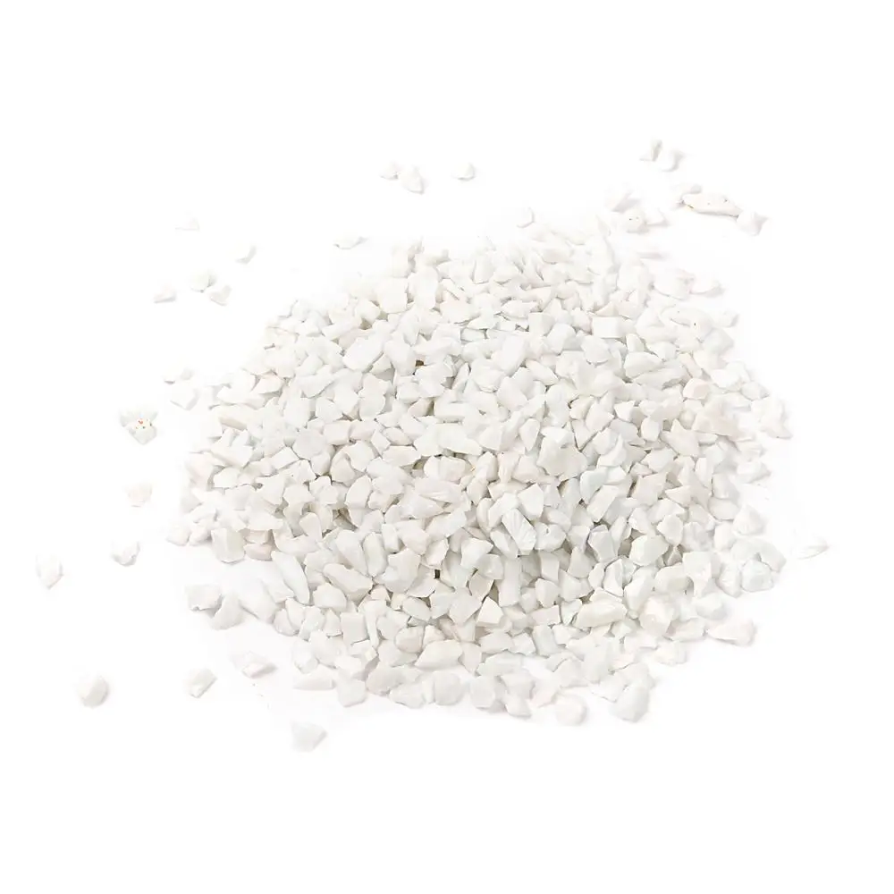 Decorative Porcelain Snow White Glass Stones Gravel for Fire Pit Fireplace Patio Resin Art Decor