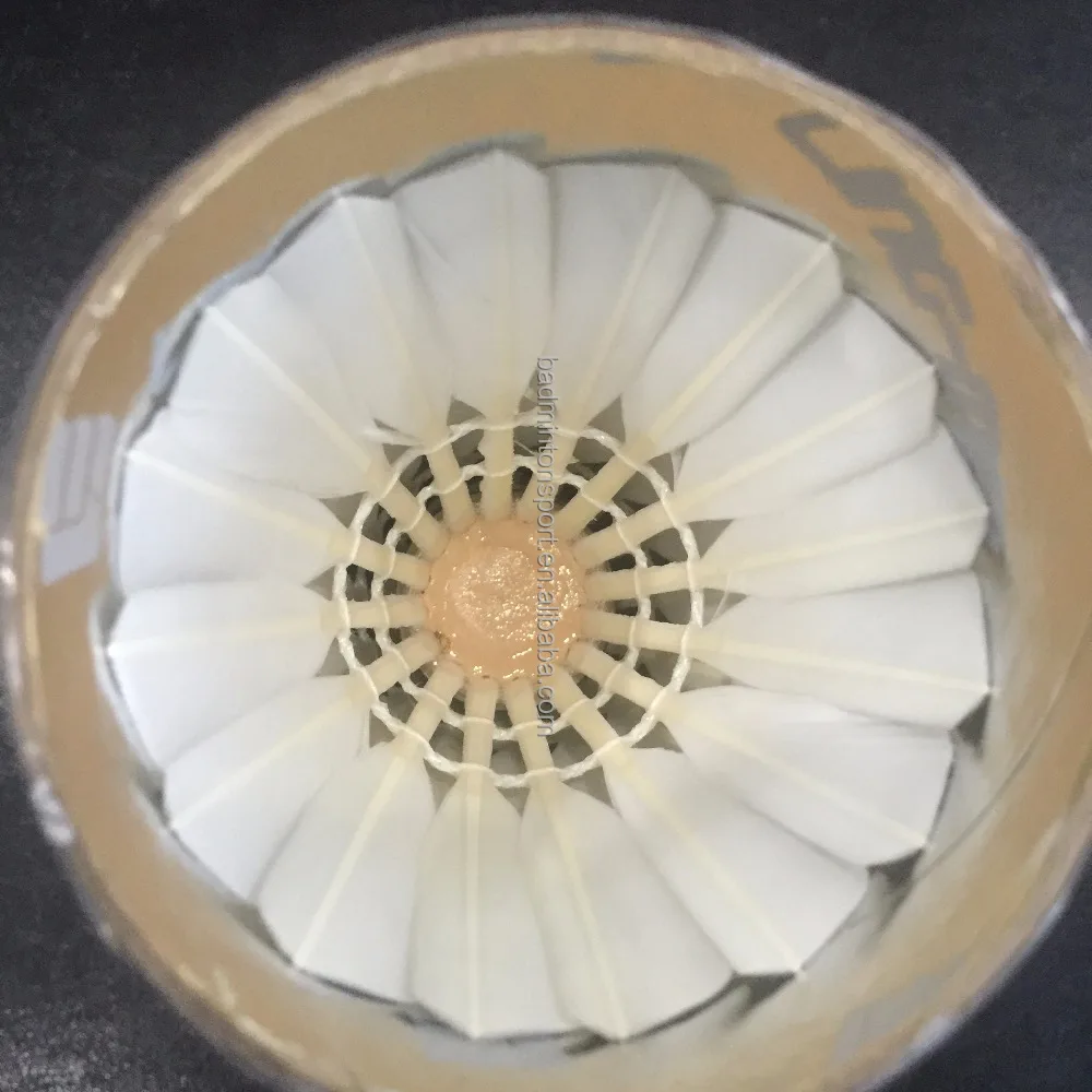 Most durable goose feather badminton shuttlecock from China (OEM production Lingmei AH-05)