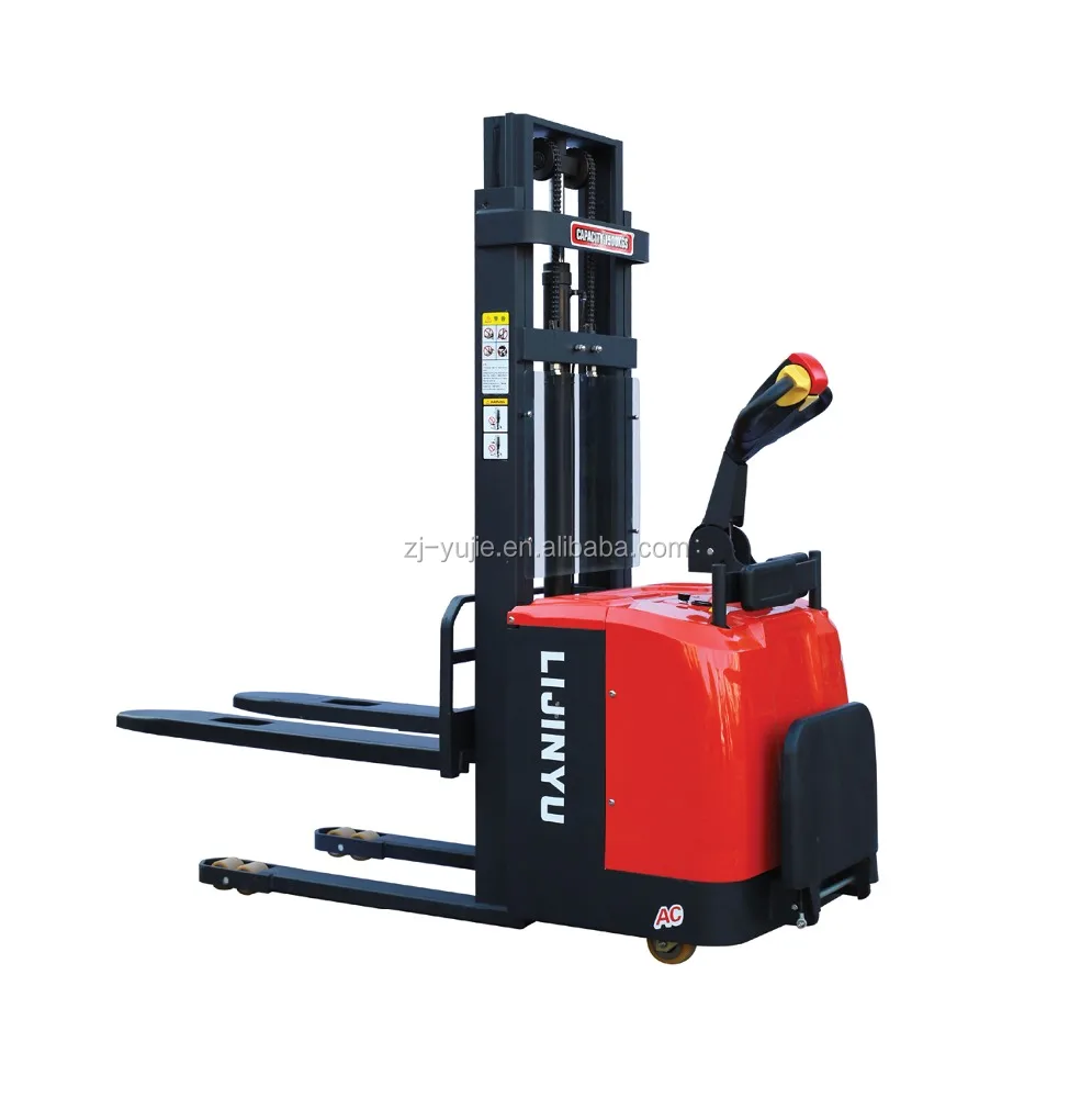 
1000kg 2500mm forklift electric pallet stacker with 2-stage frame 