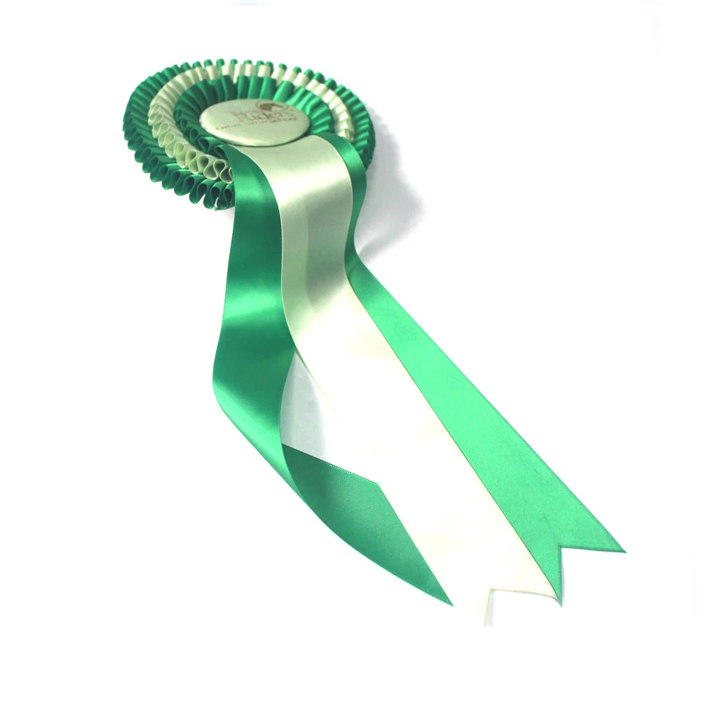 Elegant Fancy-designed Single Face Satin Ribbon Award Ribbon Rosette For Horse/Pet Race