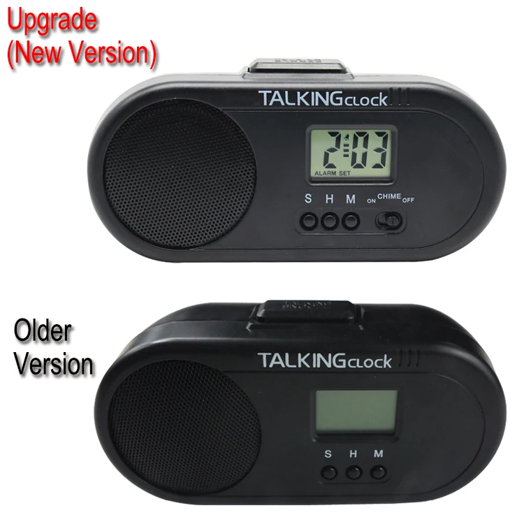 Ретро Радио в форме дома голосовые часы для пожилых радио испанский говорить цифровые часы-будильник