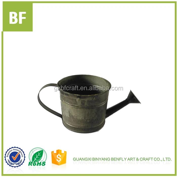 Оптовая продажа, Королевский декоративный садовый набор для детей, цинковая банка для полива и маленькие золотые цветочные горшки