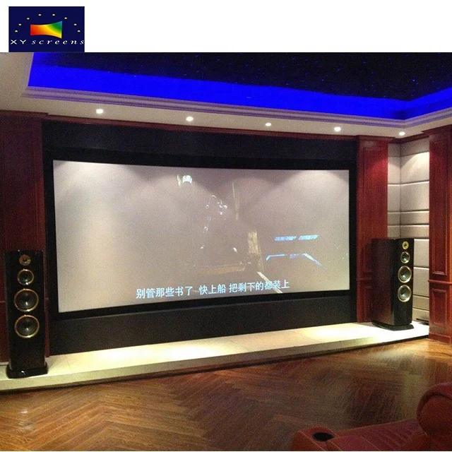 XY screens 3D Silver 150 inch 16:9 format Curved fixed frame projector screen