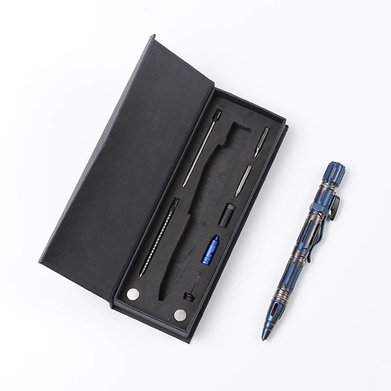 
2021 New Design Multifunction Glass Breaking Self-Defense Tactical Pen with Flashlight Whistle 