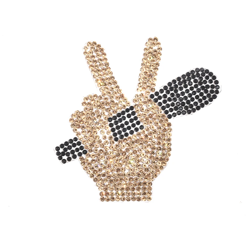 
LOCACRYSTAL Brand iron on rhinestone transfer shoes accessories applique DIY rhinestone applique hotfix patches 