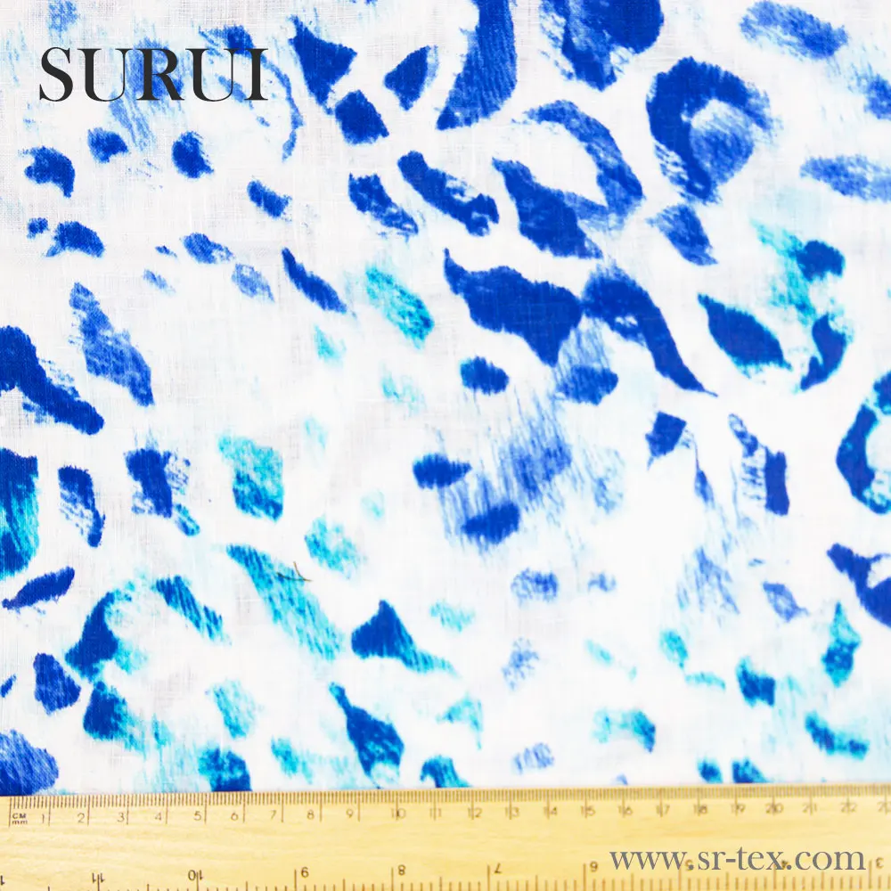 China supplier 100% linen digital printed fabric for garment