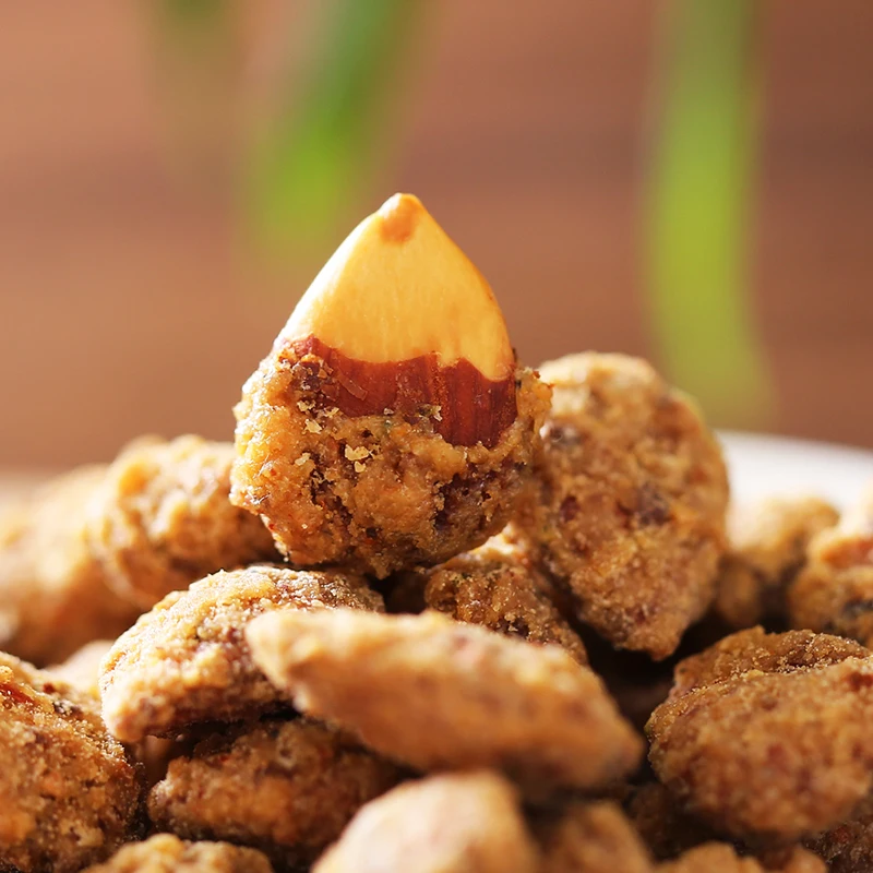 
Zhimaguan Brand Spicy Flavor Chinese Almond Nuts Snack in 75g bag 