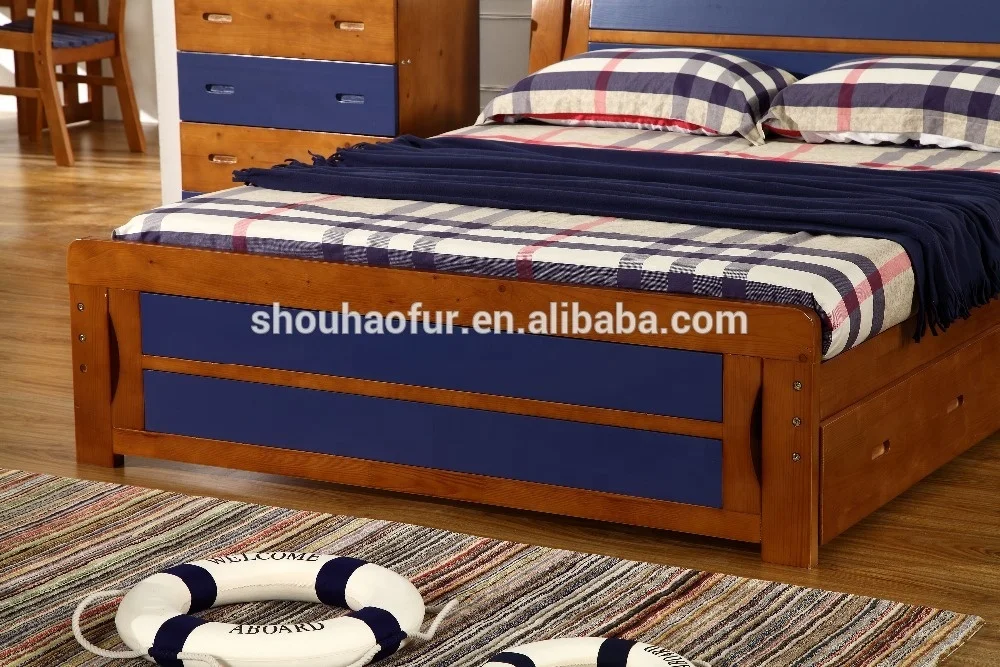 New Design models solid wood bed room furniture