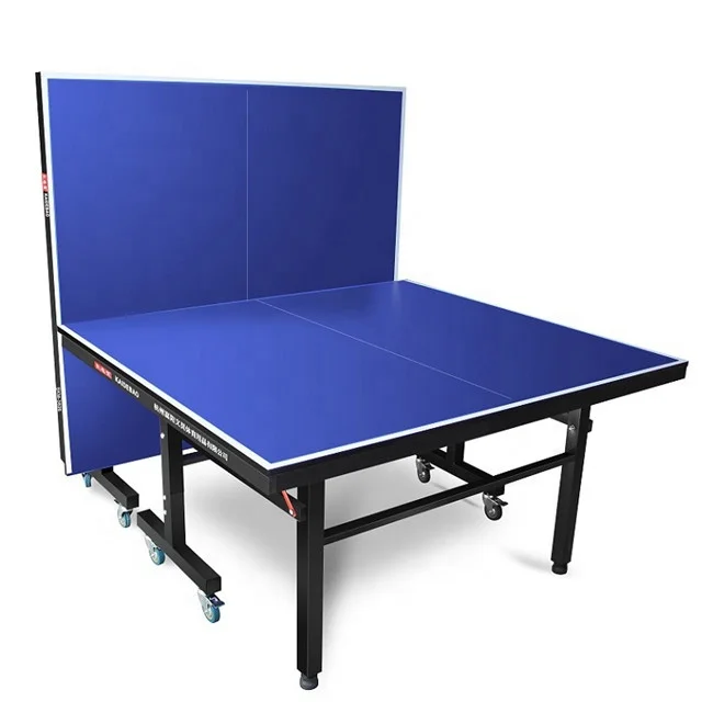 China Indoor HDF 15mm mesa Foldable and Movable Table tennis Tables for sale