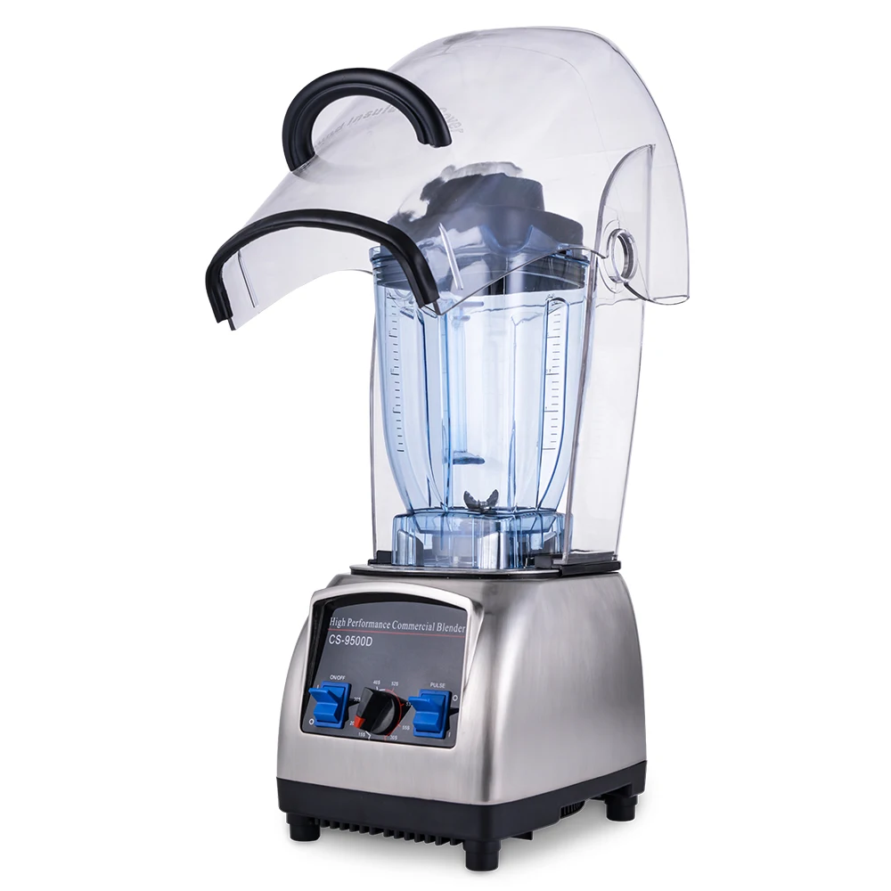 
High Quality 2100W Commercial Heavy Duty Automatic Timing Silent Blender and can Add Sound Cover 