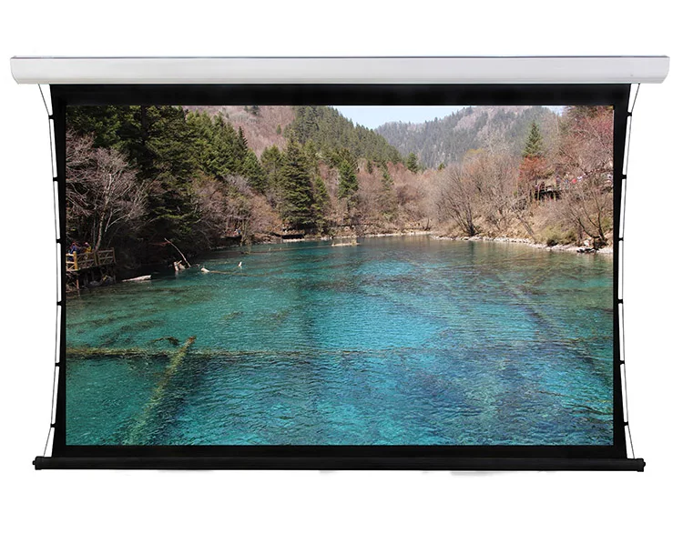 Use Tubular Motor For Projection Screen Tensioned Screen With 3D Silver Screen Fabric