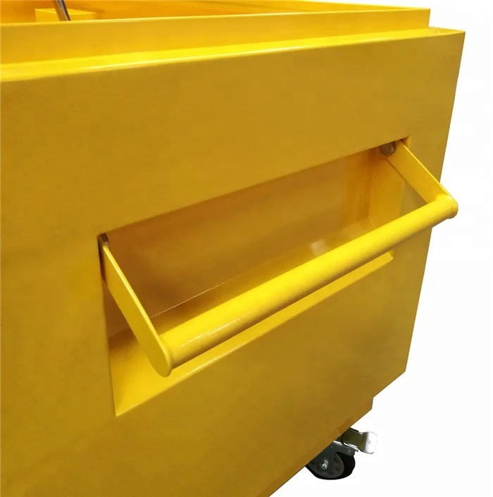 large yellow waterproof Steel rolling toolbox with wheel