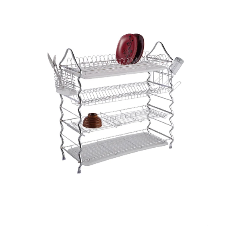 Hot Sell  4 Tiers Dish Drying Rack Dish Rack Dish Drain Rack