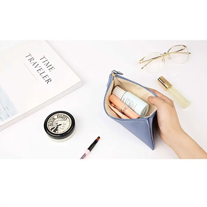 Soft PU Leather Handy Travel Pencil Case