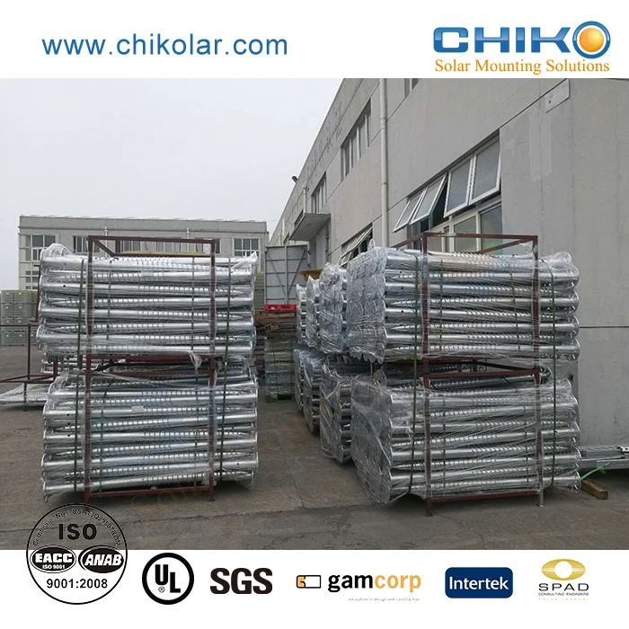 Ground screw pile for solar ground mounting system