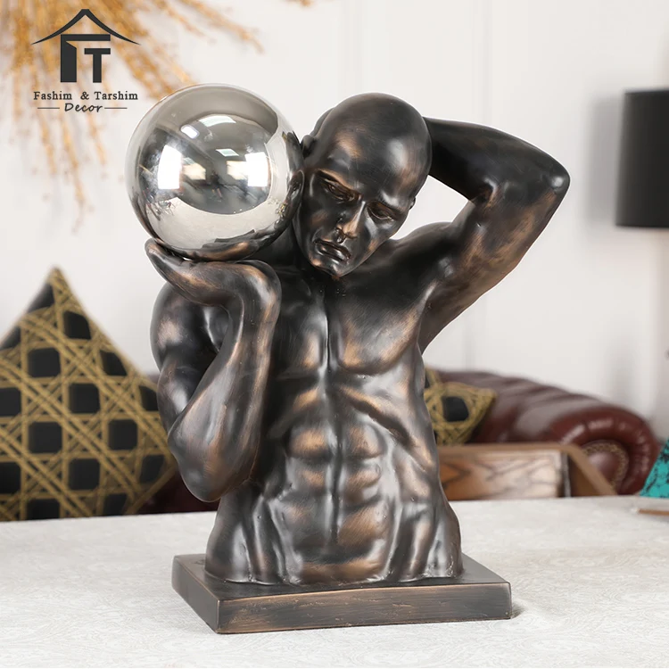 Handmade art modern large sculpture metal stainless steel craft decor figure human sculpture