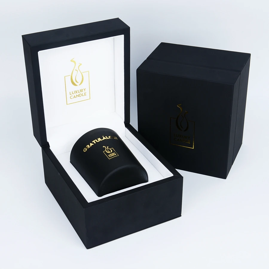 
Wholesale Wooden and Leather Material Gift Box Scented Soy Wax Candle 