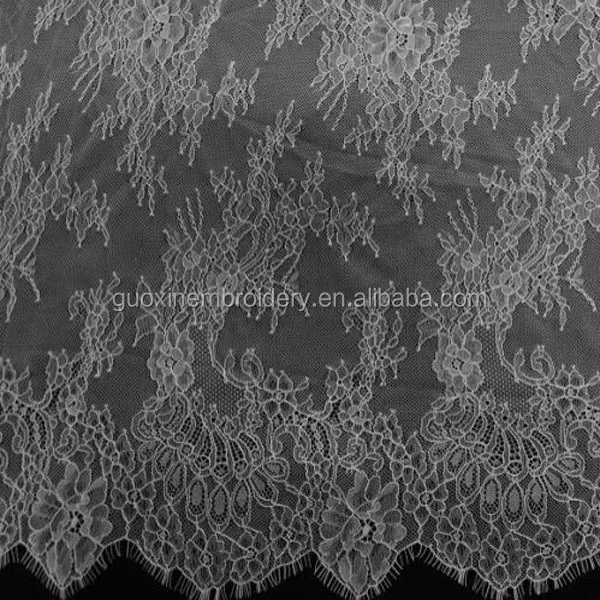 Nylon Eyelash Lace, Nylon Fringe Lace, Nylon Blended Eyelash Lace