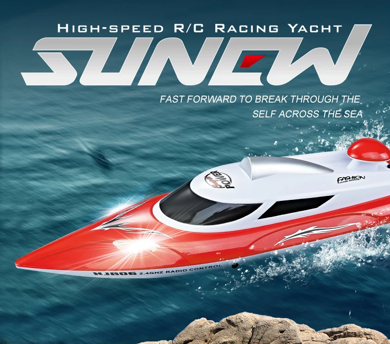 HONGXUNJIE HJ806B  rc boat remote night light racing toy speed boat remote control for sale