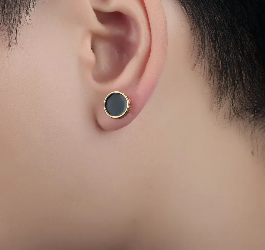 Bulk stud earring  cheap earring men black korean earring for men