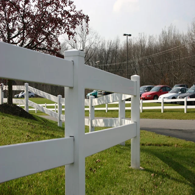 FENTECH hot sale 2  Rail vinyl pvc horse rail fence
