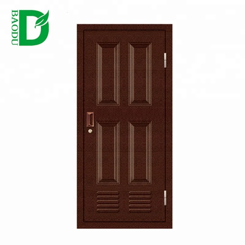 cheap price galvanized steel door iron gate design with galvanized sheet metal door panel for houses exterior