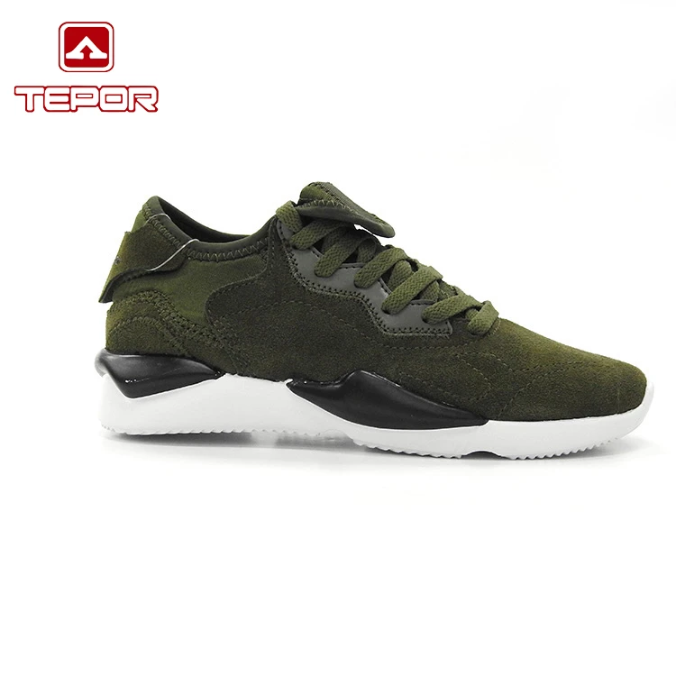 
Lace Up High Top Green Man Running Sport Shoe 