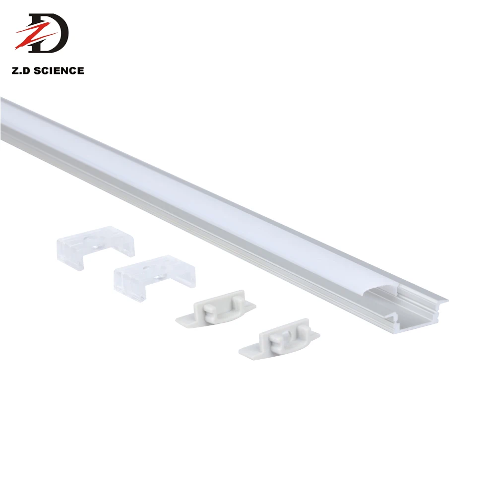 
Recessed Cabinet Light Channel Aluminum Profile For LED Light Bar Aluminium Casing Slim Linear Light Anodized Silver 