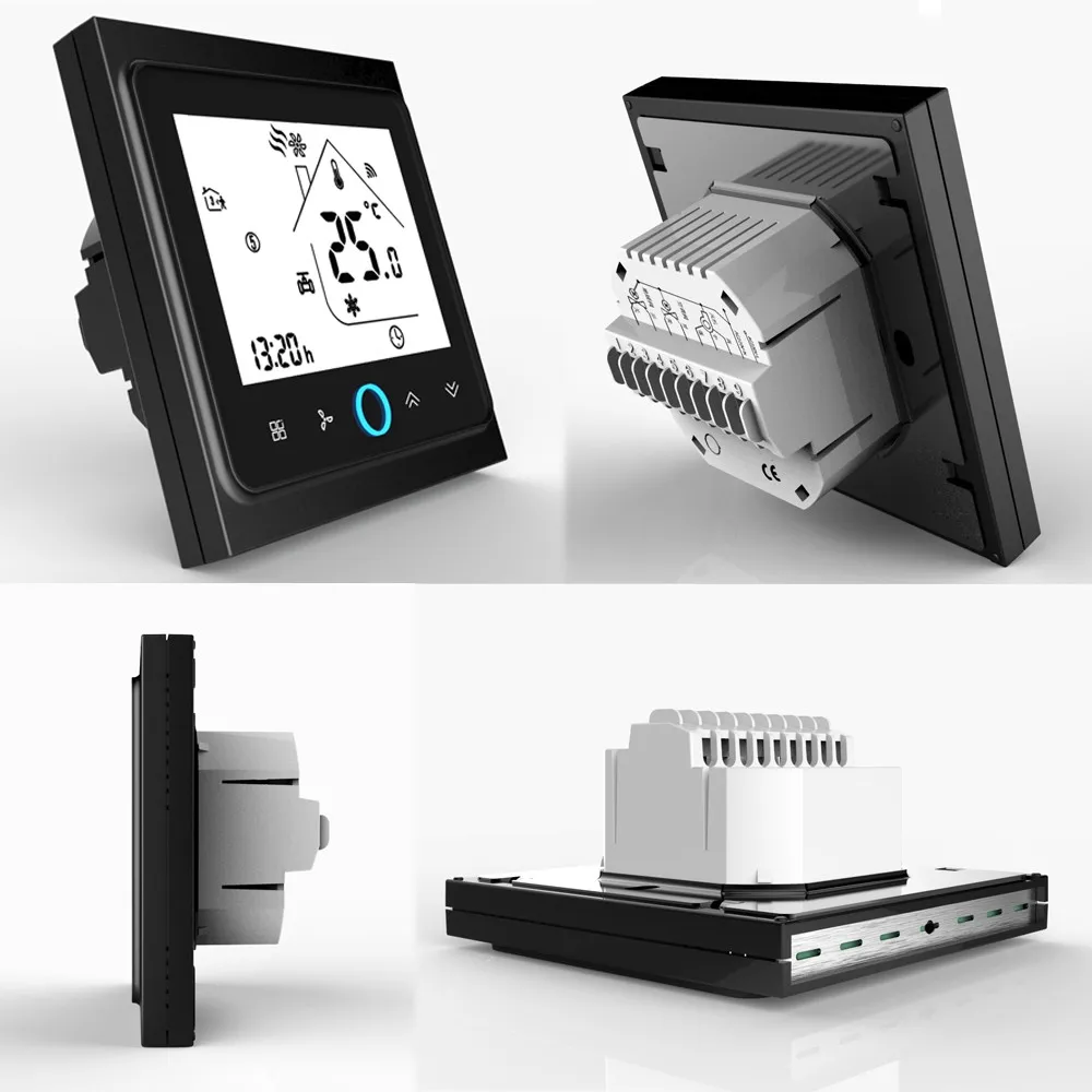  Беспроводной термостат ZigBee с сенсорным экраном для системы HVAC вентиляторной