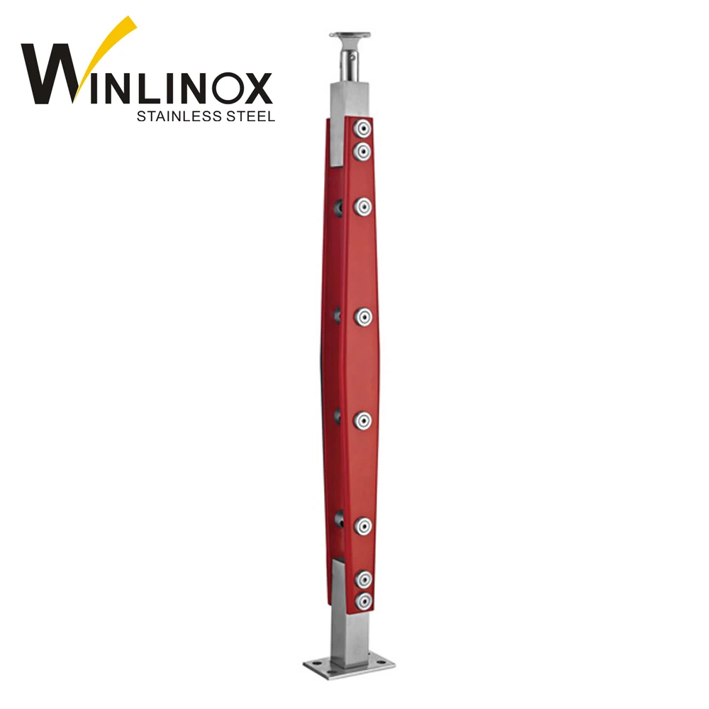 Nigeria indoor stainless steel balcony railing, glass baluster