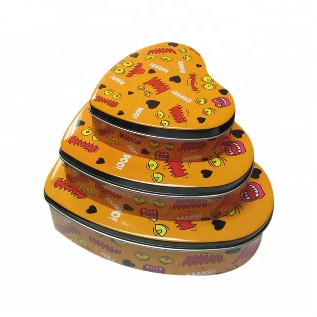 heart shape Christmas gift tin box
