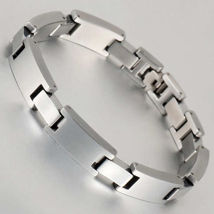 Energinox Wholesale 99.999% Pure Germanium Magnetic Anti-scratch Titanium Bracelet With Black Onyx Stone For Couples