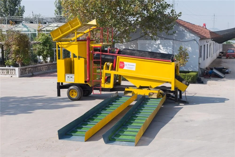 Africa Popular Mobile Gold Trommel Mining Machine