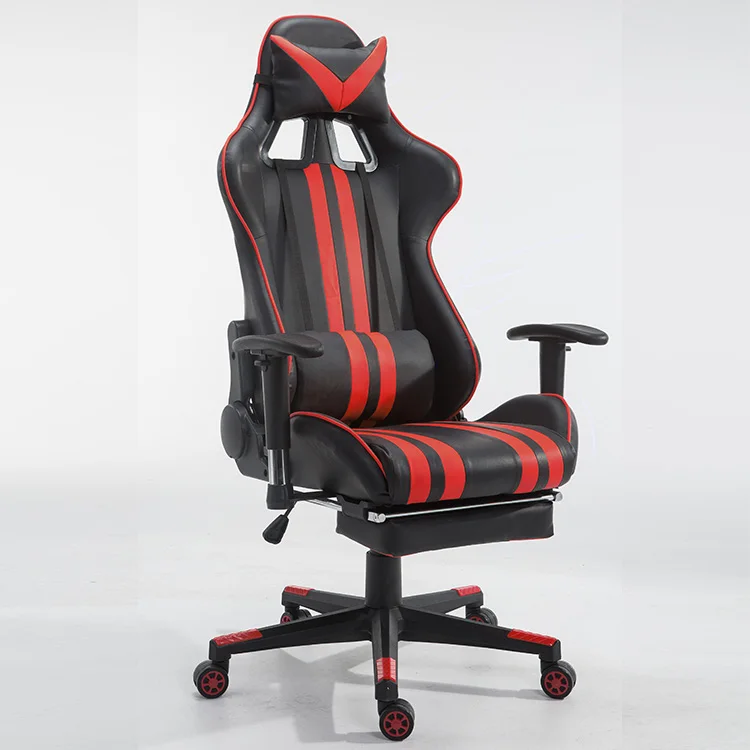 China cheap rotation 54cm seat width racing office chair with wheels