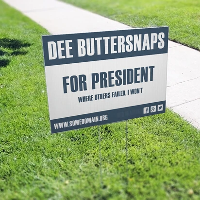 Custom corrugated plastic business lawn campaign yard signs