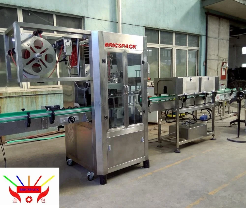 
Automatic PVC/PET/OPS shrink sleeve labeling machine for PET bottled water, beverage 