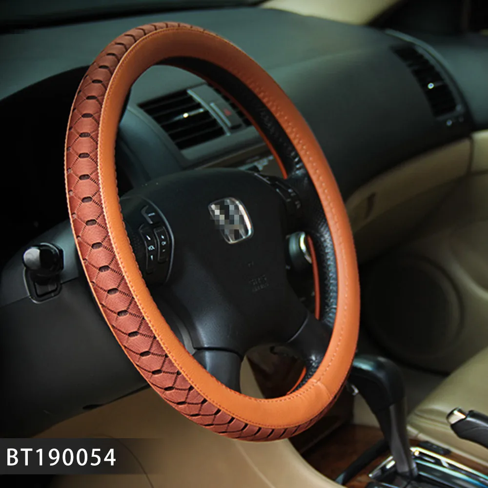 
Fabric with Leather Steering Wheel Cover For Cars BMW E46 Interior Accessories 