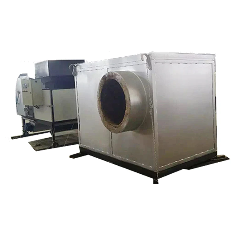 biomass wood chips/sawdust pellet burner connect with aluminum melting furnace
