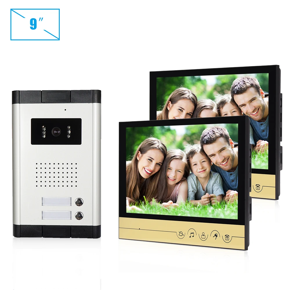 
apartment video door phone intercom system video doorbell night vision connect with CAT5 