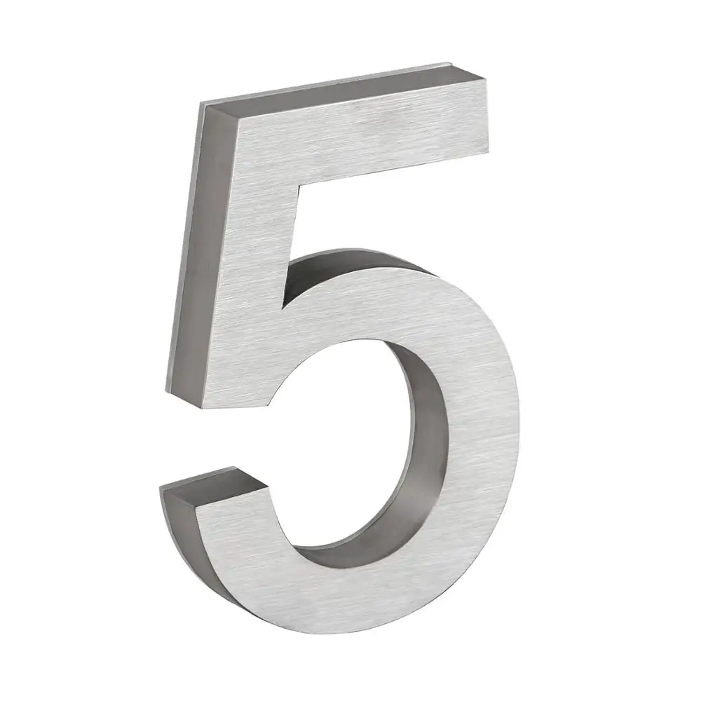 
LED Digital House Number Personalized Large Black and Blue Modern Address Number Sign 