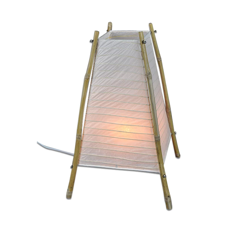 New Design Home Decor Bamboo Frame Modern Led Table Lamp with Rice Paper Finished Made in China
