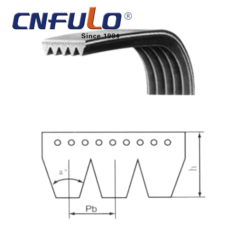 Резиновый многоребристый V-образный ремень, поли ребристый V-образный ремень, ремень PJ