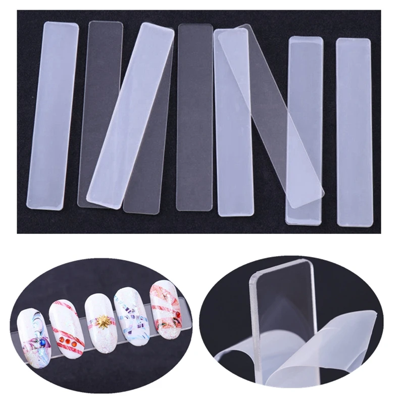 Clear False Nail Tips Stand Holder Tool Acrylic Nail Polish Display with Protective Film