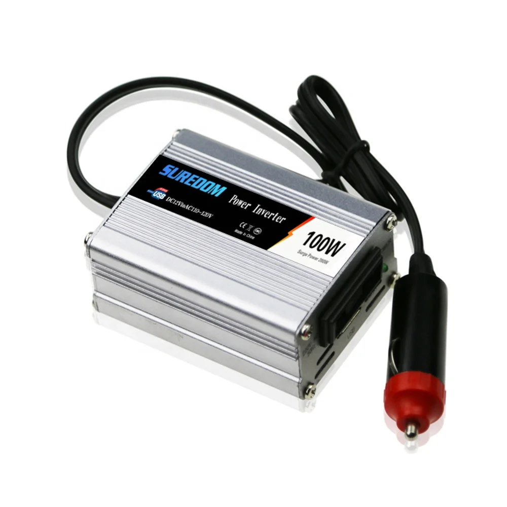 High Quality USB Output 100w DC Input 12V/24V Optional AC Output 110V/220V Hybrid Car Power Inverter Mini Car Inverter