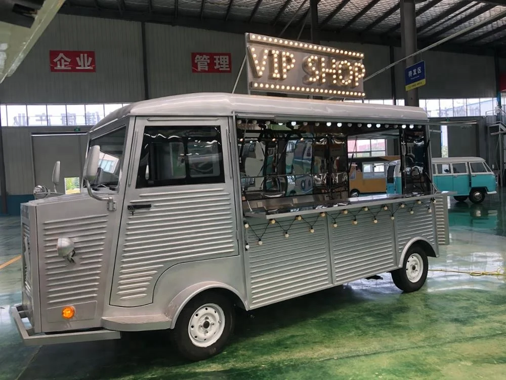 WNP-Citroen Silver Gray Food Truck Multifunction vintage trailer